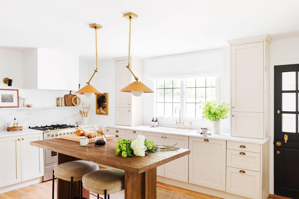 contraste en una cocina monocromática