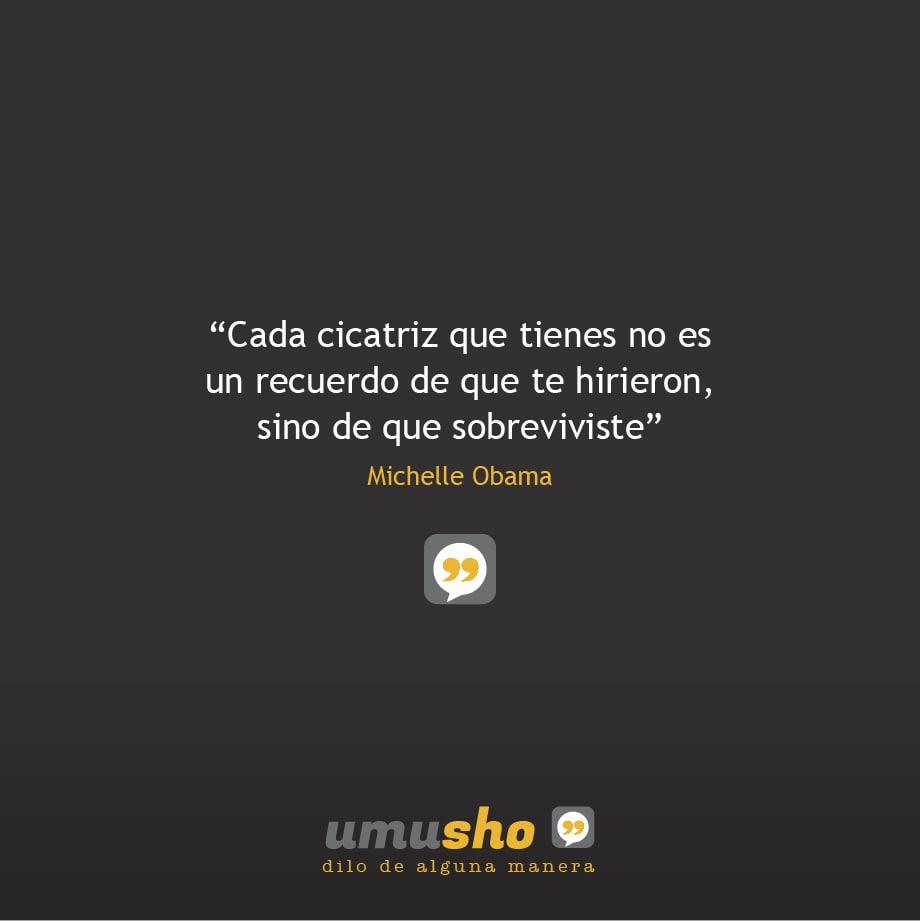 Frases reflexivas con imágenes - Cada cicatriz que tienes no es un recuerdo de que te hirieron, sino de que sobreviviste. Michelle Obama