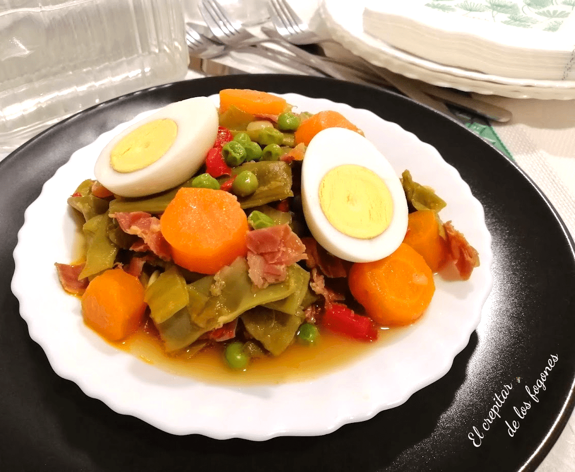 menestra de verduras con jamón