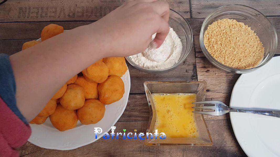 Bolitas de patata, sobrasada y mozzarella - Patricienta Cook