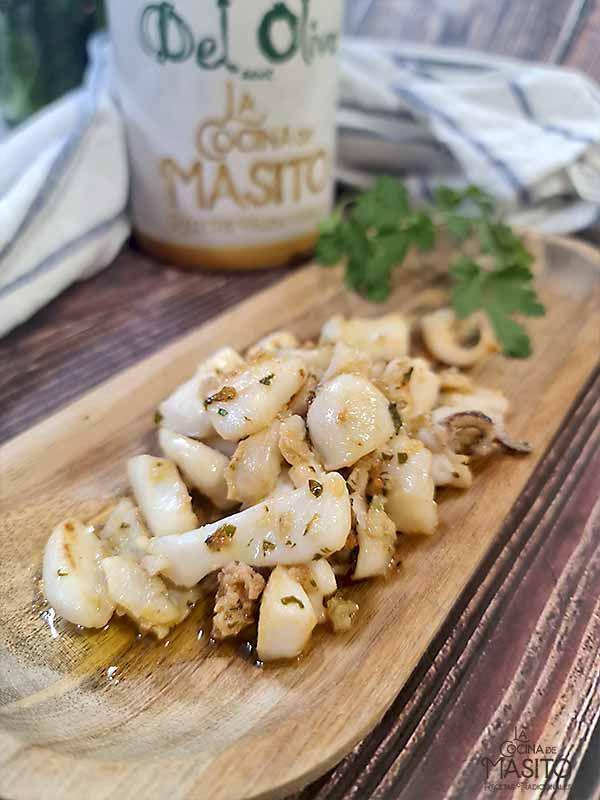 Choco a la plancha tierno