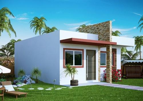 Casas pequeñas en color blanco