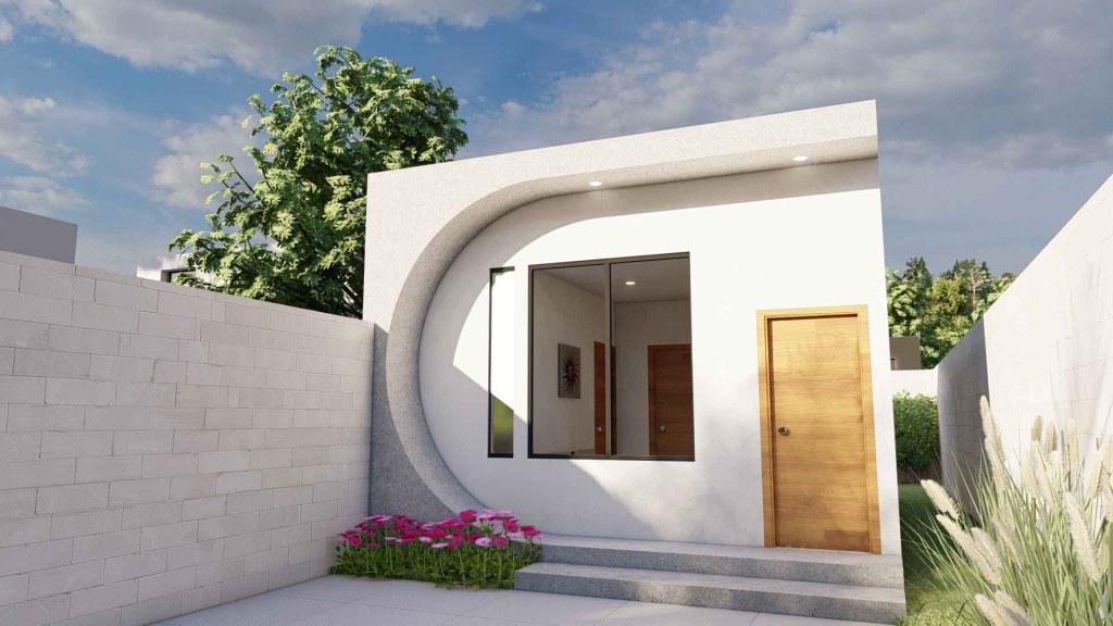 Casas pequeñas modernas en color blanco