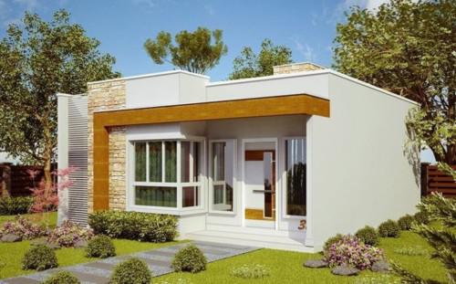 Casas pequeñas rústicas en color blanco