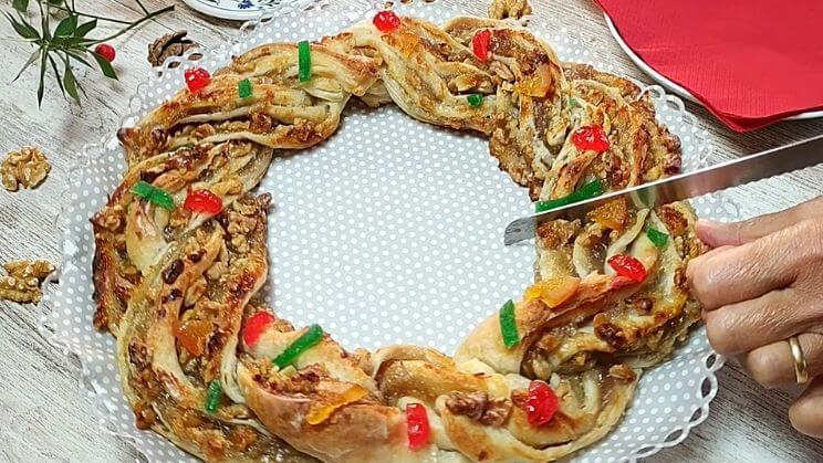 Roscón de Reyes con cabello de ángel