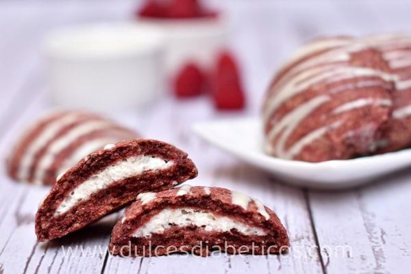 Galletas rellenas de queso sin azucar