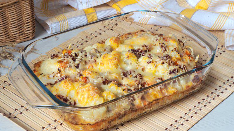 como hacer pastel de coliflor y jamon