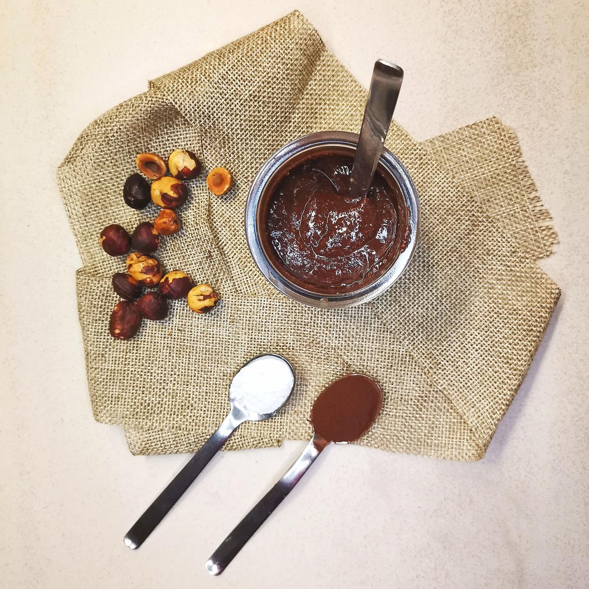 Crema de cacao y avellanas