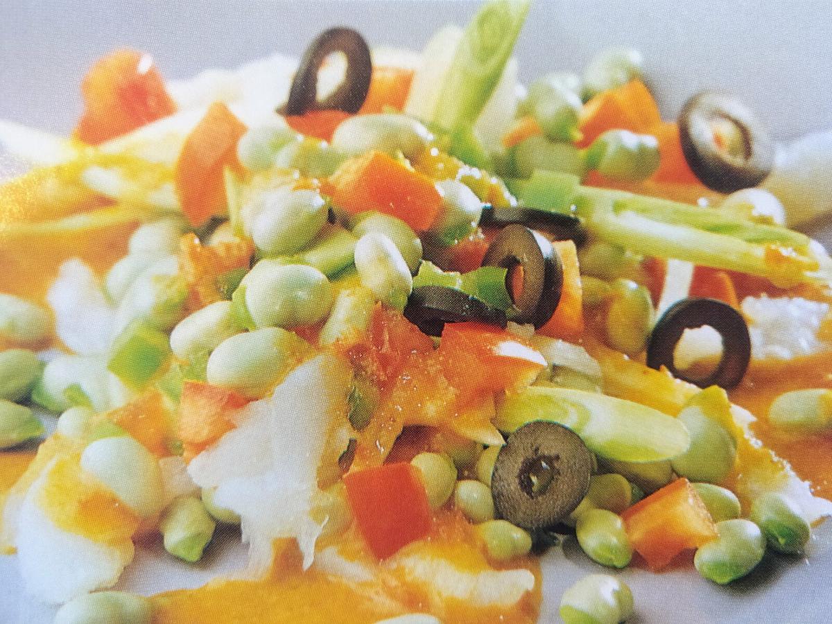 Habas con bacalao a la salsa vinagreta