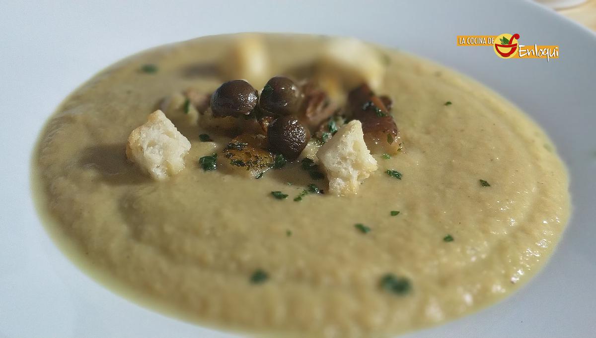 Crema de champiñones