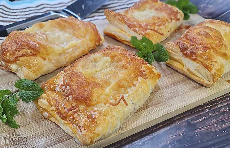 Napolitana de hojaldre jamón y queso