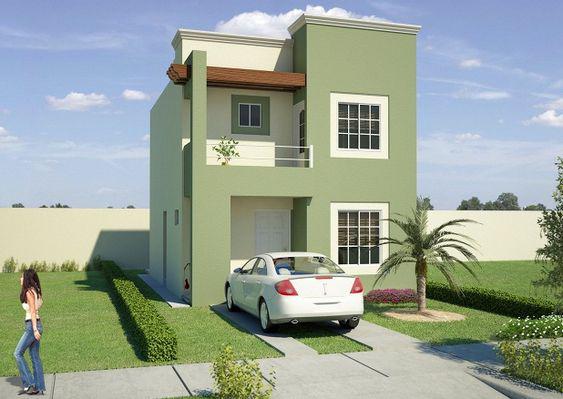 Diseños de casas color verde