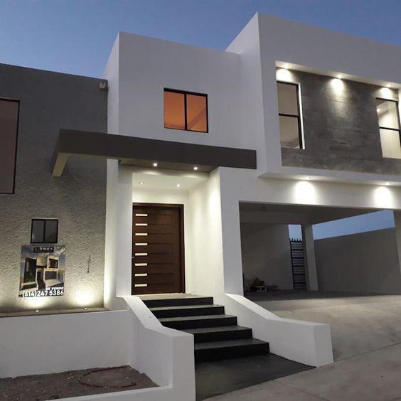 Fachadas de casas en color gris