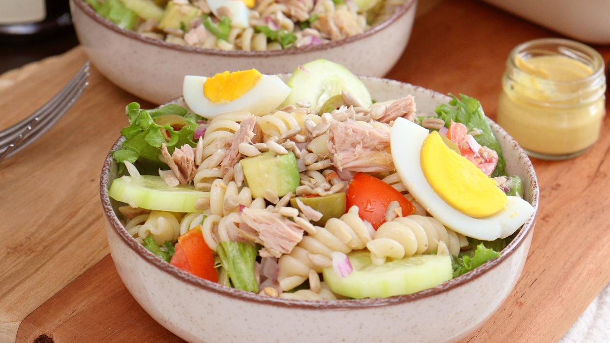 ensalada de atun pasta palta huevo