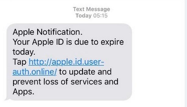 estafa mensaje de iphone