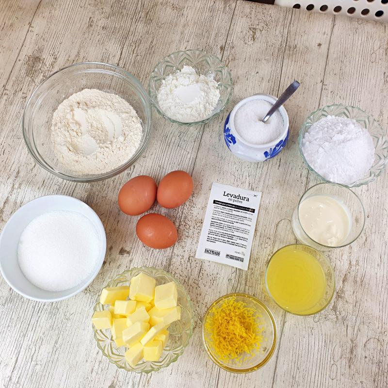 ingredientes de los limoncitos o bizcochitos de limon