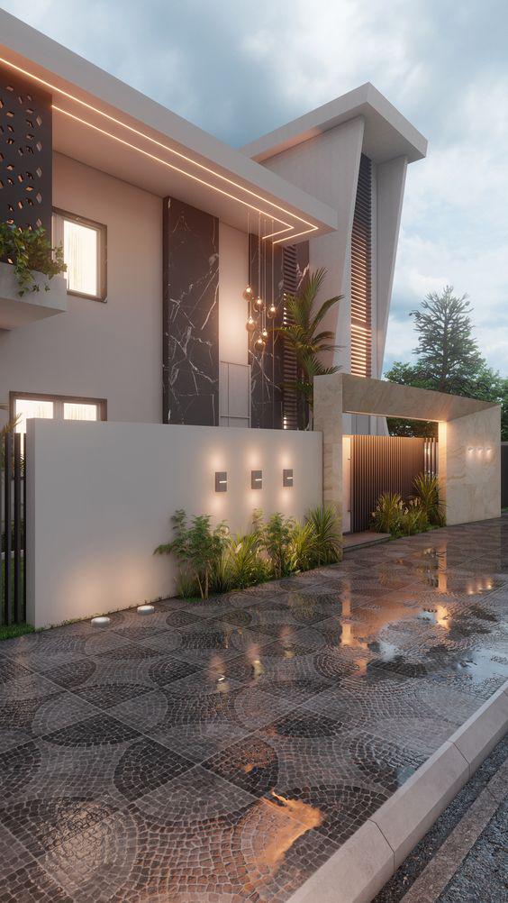 Iluminación para una residencial moderna