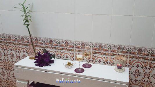 Mesa exterior con palets