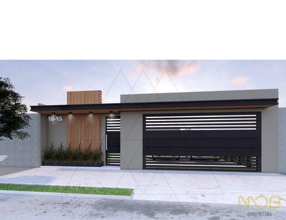 Fachadas de casas de un piso modernas