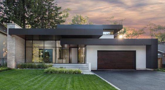 Fachadas de casas de un piso sencillas