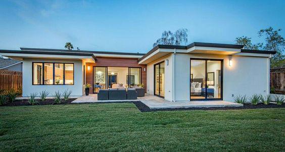 Fachadas de casas de un piso modernas