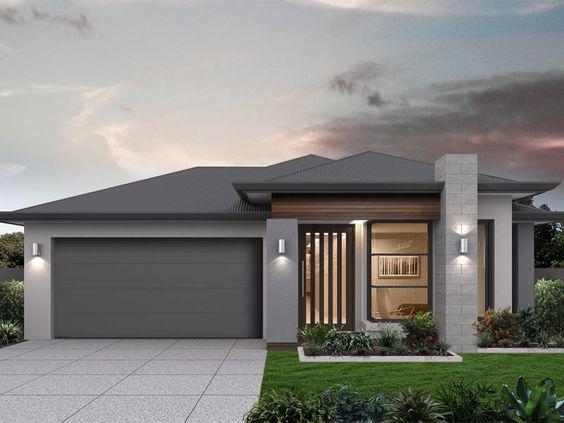 Fachadas de casas de un piso