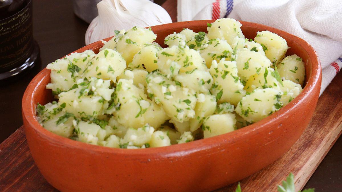 papas provenzal ensalada hervida ajo perejil