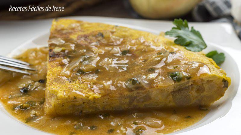 tortilla guisada o tortilla en salsa paso a paso