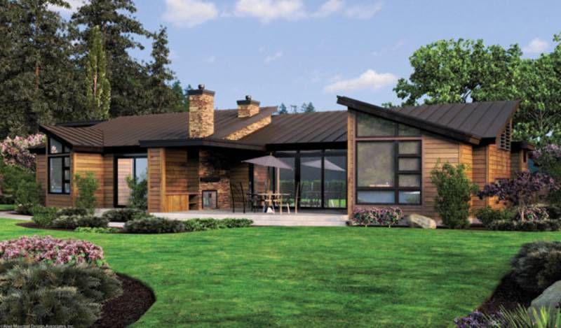 Casas de campo modernas de un piso