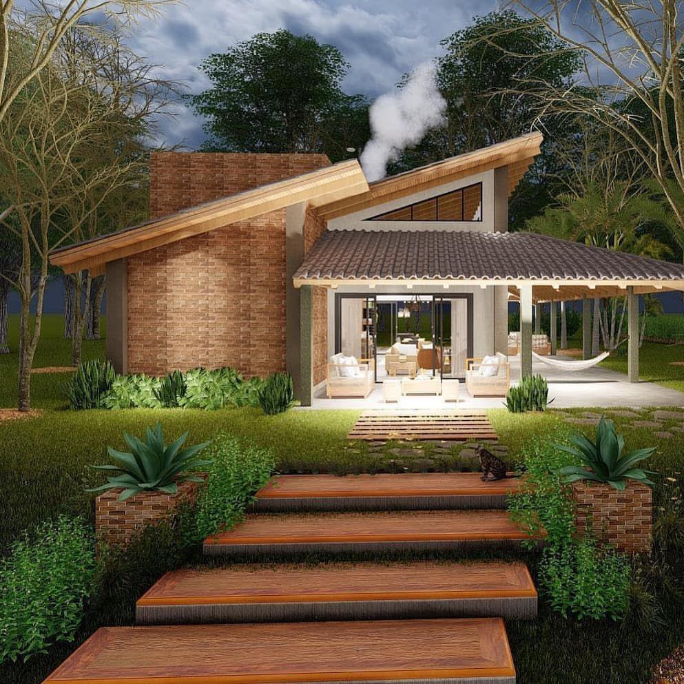 Fachadas de casas de campo modernas