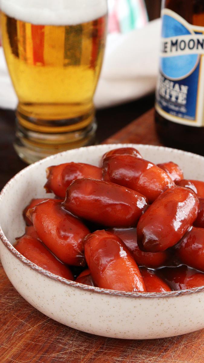 salchichas barbacoa bbq cerveza