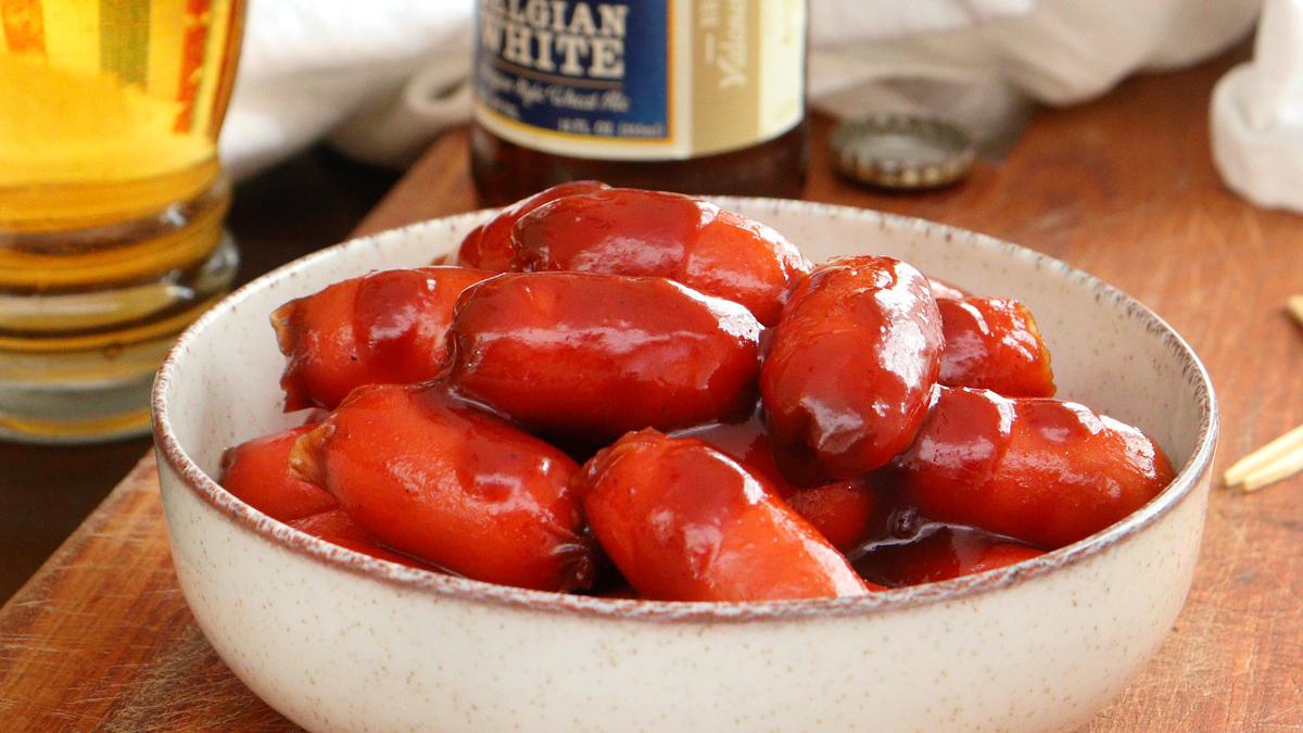 salchichas barbacoa bbq cerveza