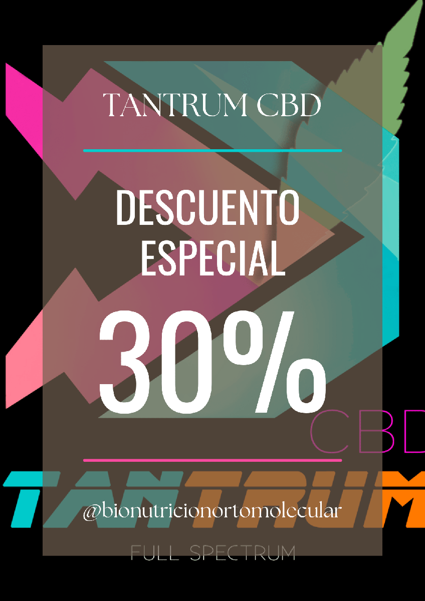 30% Descuento Tantrum CBD Aceite de cáñamo 0,0 THC-Bionutricion Ortomolecular