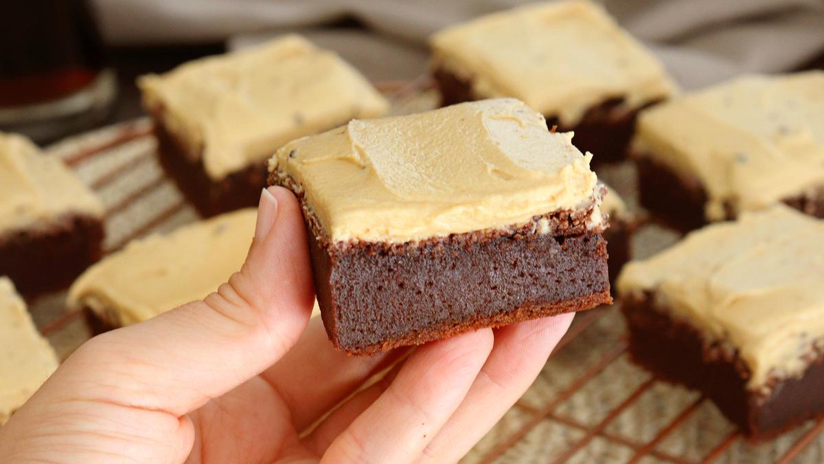 brownie de chocolate cerveza stout guiness frosting