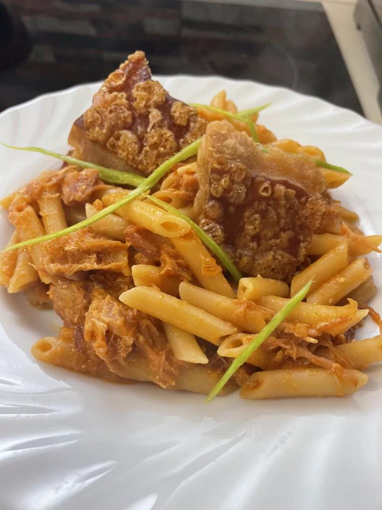 pasta con panceta salada