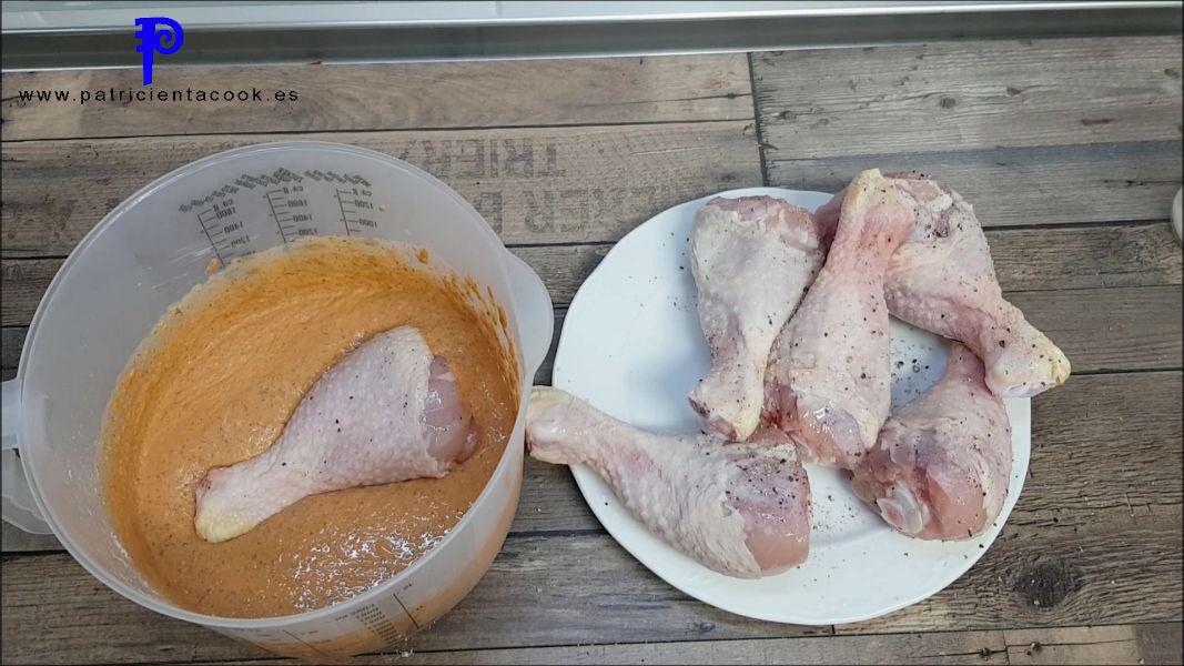 Muslos de pollo rebozados crujientes en freidora de aire 9 en 1 de Lidl. Patricienta Cook