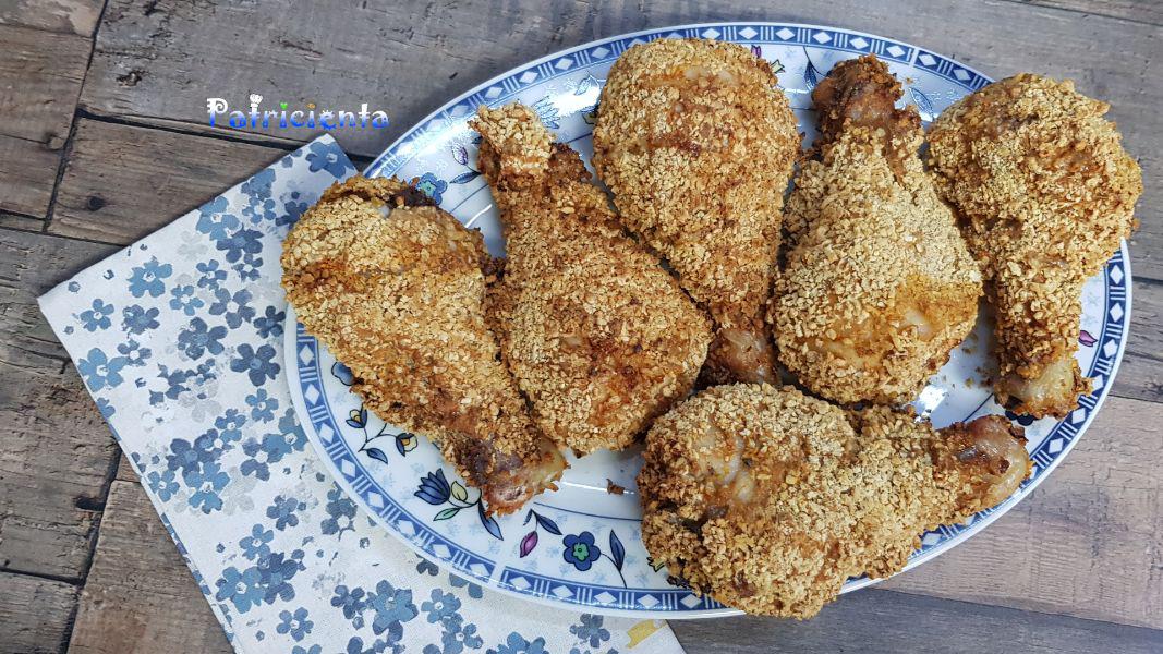 Muslos de pollo rebozados crujientes en freidora de aire 9 en 1 de Lidl. Patricienta Cook