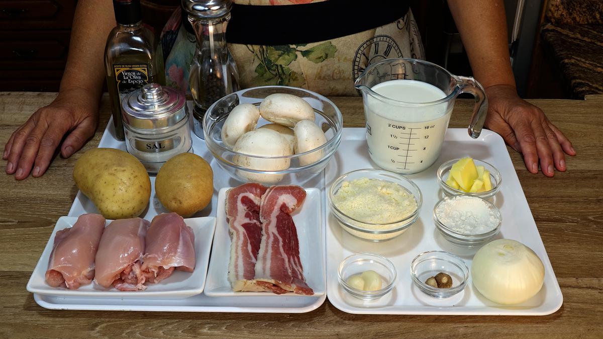 PATATAS O PAPAS CON POLLO CREMOSAS, RECETA FÁCIL - Loli Domínguez - Foto 1