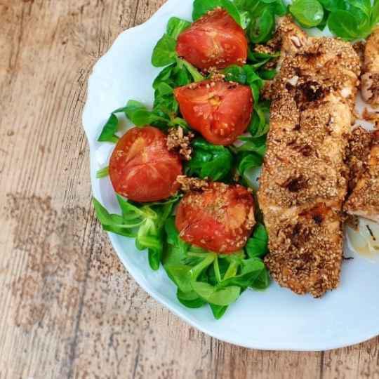 salmon a la naranja o salmon crispy en freidora de aire