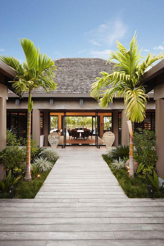 Arquitectura de casas estilo tropical