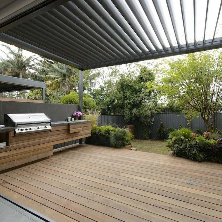 Barbacoas de obra estilo moderno para exterior