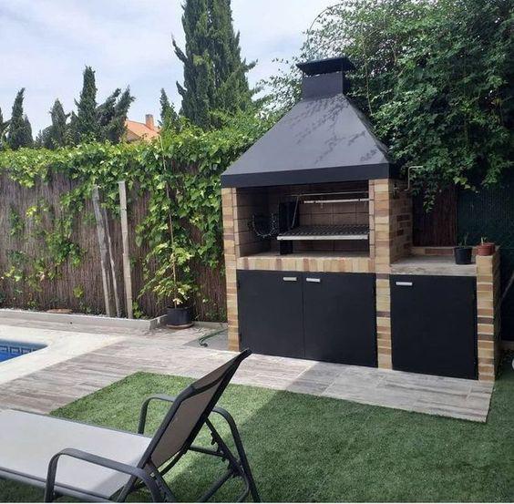Diseños de barbacoas de obra para jardín