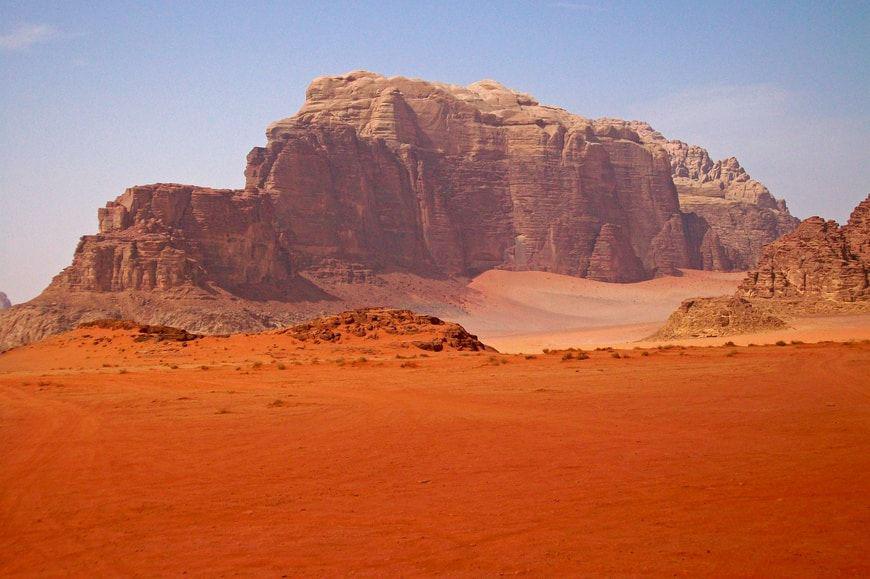Vista del desierto de Wadi Rum