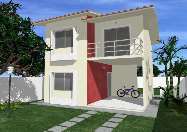 Casas de dos pisos con balcón