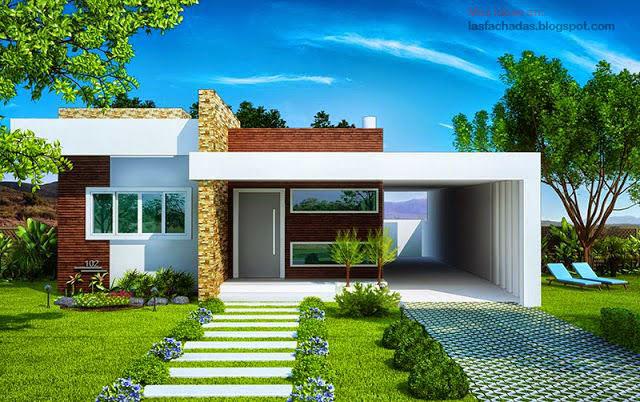Fachadas de casas sencillas y bonitas