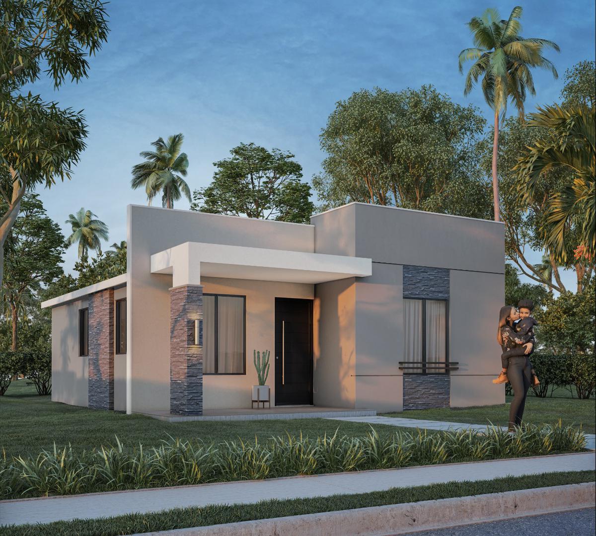 Fachadas de casas sencillas de una planta