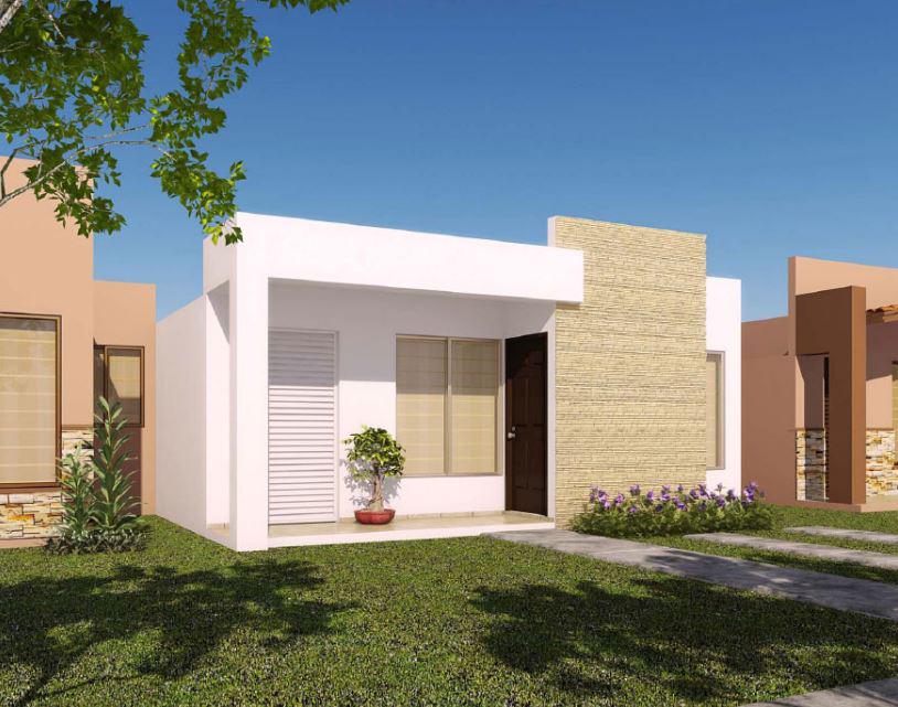 Fachadas de casas sencillas de una planta