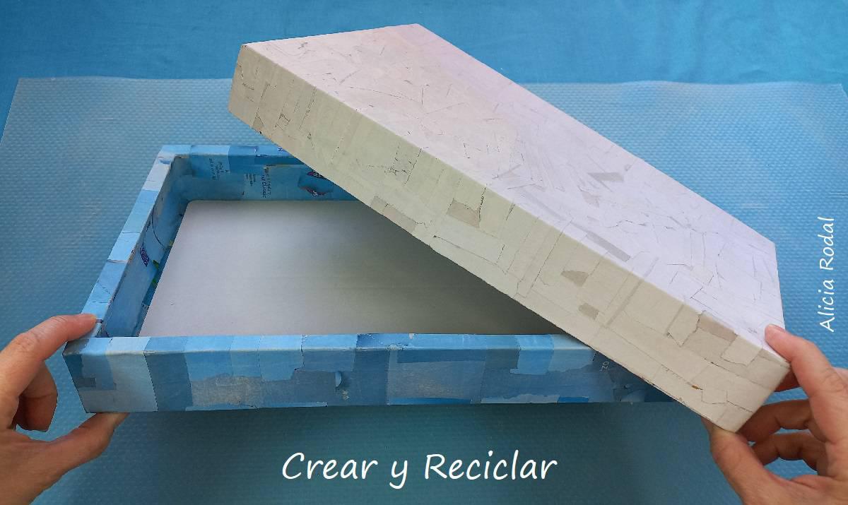 Cómo decorar cajas de cartón para hacer organizadores muy divertidos y creativos con falso Patchwork