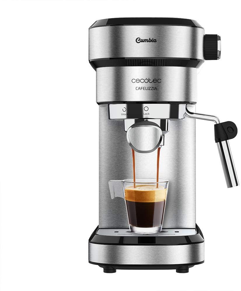 Cecotec Cafetera Express Cafelizzia 790 Steel para espressos y cappuccinos