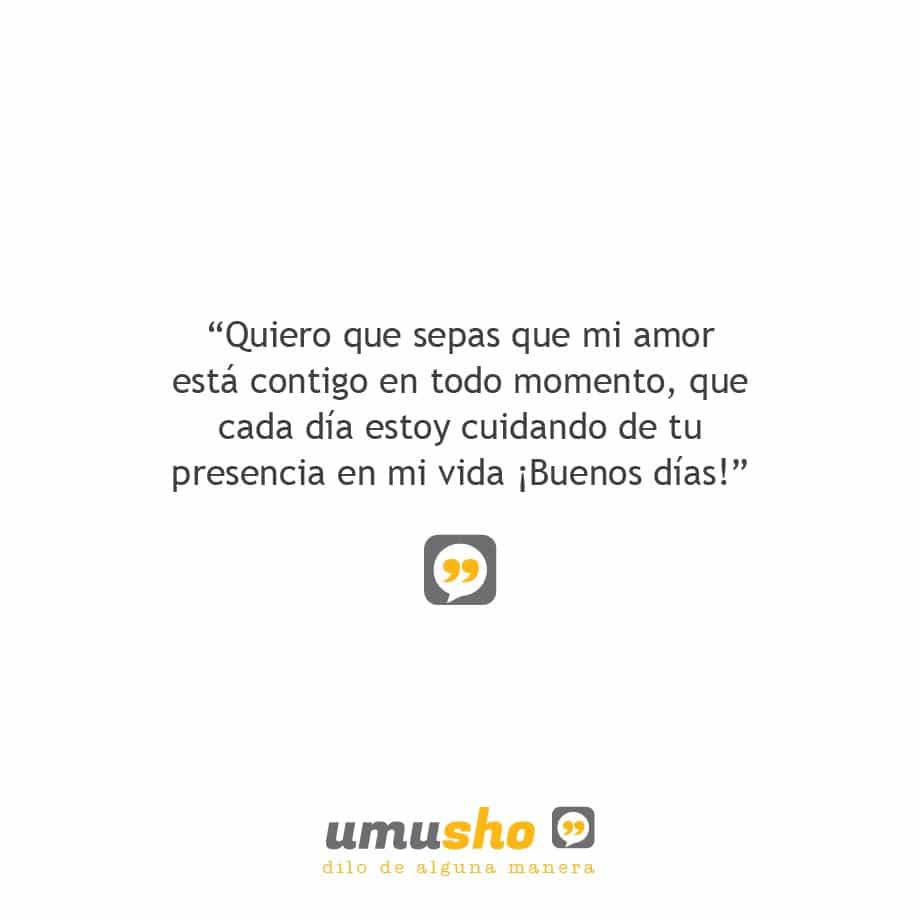 Mensajes de buenos días amor